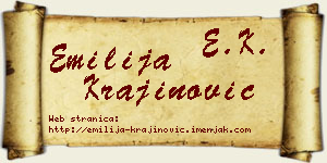 Emilija Krajinović vizit kartica